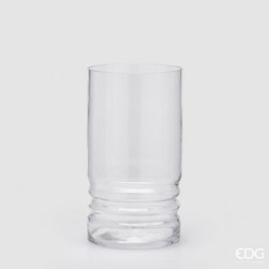 vaza Rows, h40x22cm, transparentna