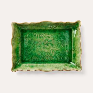 tanjur Arabesque, 13,5x19,5 cm, zeleni