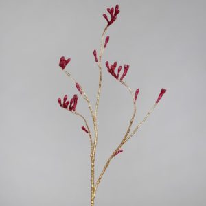 grana sa pink pupoljcima, h69cm, glitter