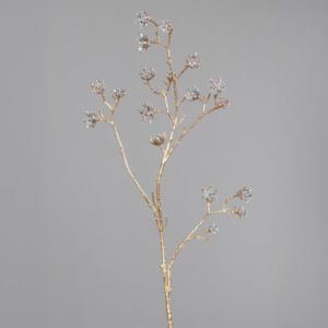 grana Pamuk sa plavim pupoljcima, 105cm, zlat/plavo