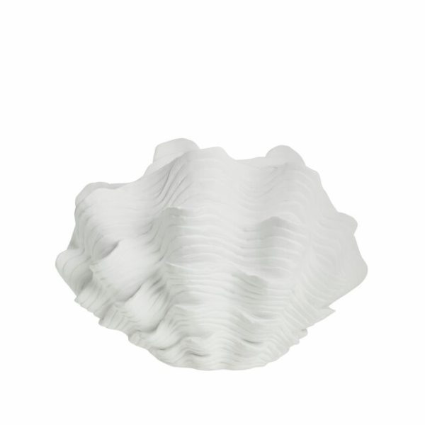 dekor/vaza Shellille, d29 h22cm, bijela