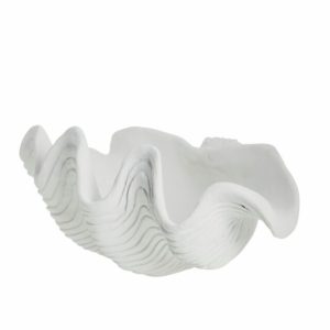 dekorativna zdjela Shellille, d41 h28cm, bijela