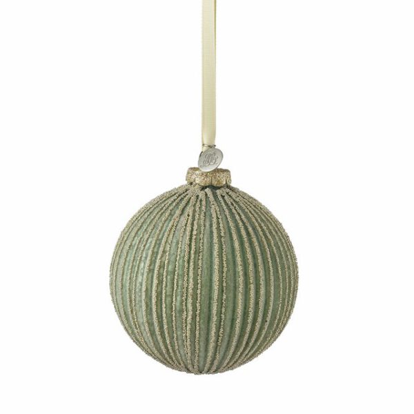 kuglica Stripe 10cm, mint zelena