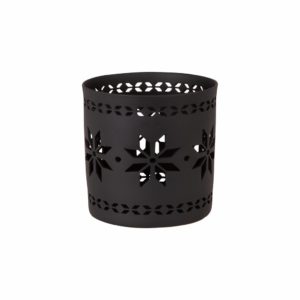 svjećnjak Telly, fi8xh8cm, porculan, crni