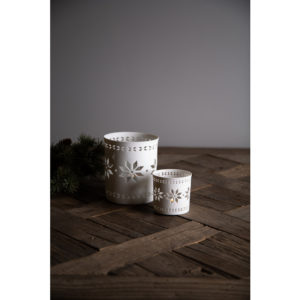 svjećnjak Telly, fi8xh8cm, porculan, bijeli - Slika 2