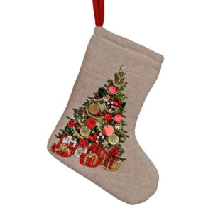 čizmica bož drvce,16cm,  bež