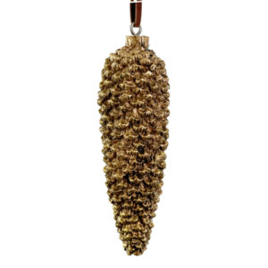 češer, duguljasti, 9cm zlatni