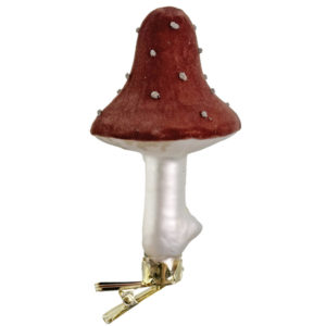 gljive 12cm, bordo velvet/ staklo