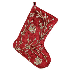 čizmica s kamenčićima, 15cm, burgundy