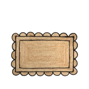 otirač Scallop 60x90cm, juta, natur/bež