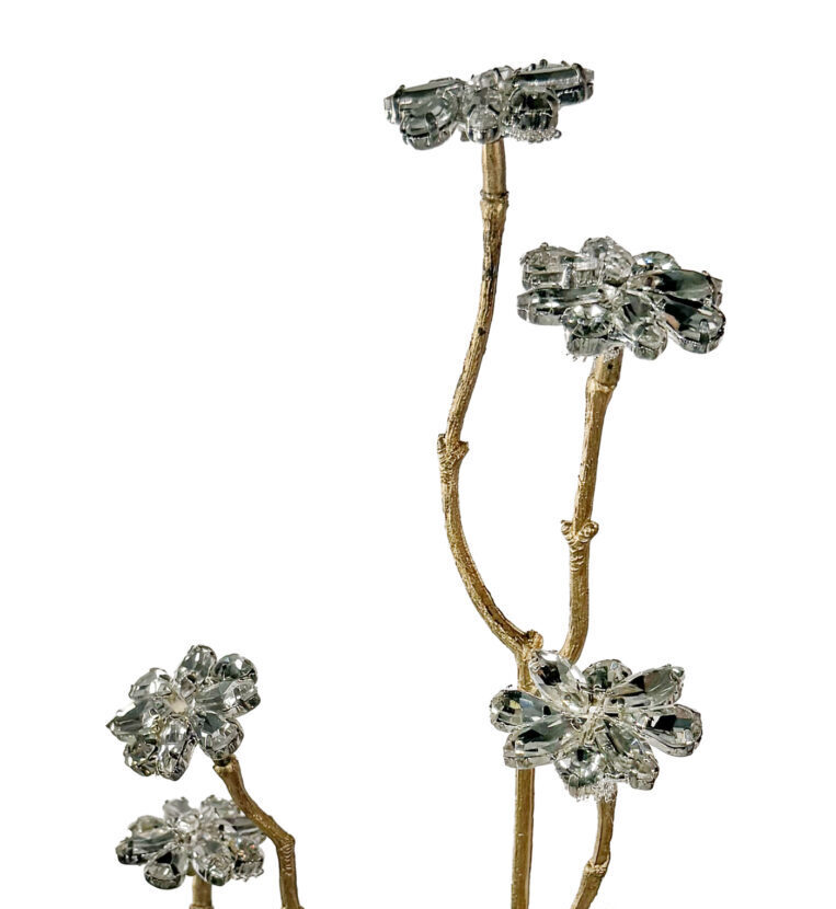 grana Crystalni cvjetovi, h 66cm, zl/trsp