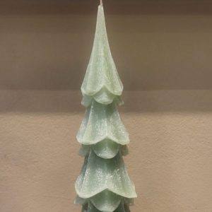 svijeća Geometric bor, h42cm, zeleni