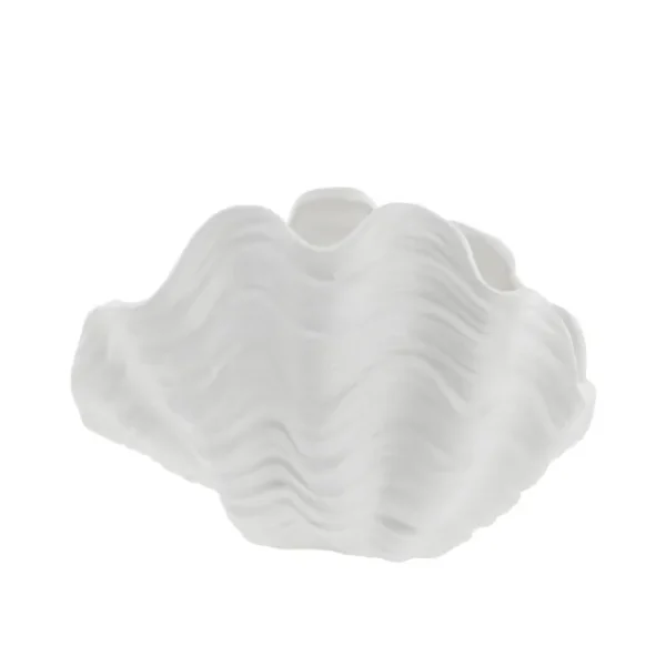 zdjela/vaza Shella, h26cm, bijela