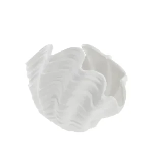 zdjela/vaza Shella, h26cm, bijela - Slika 3