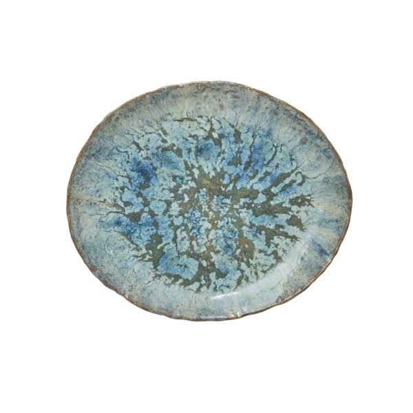 tanjur Milla 27x23cm x h3,5, keramika, zeleno/plava