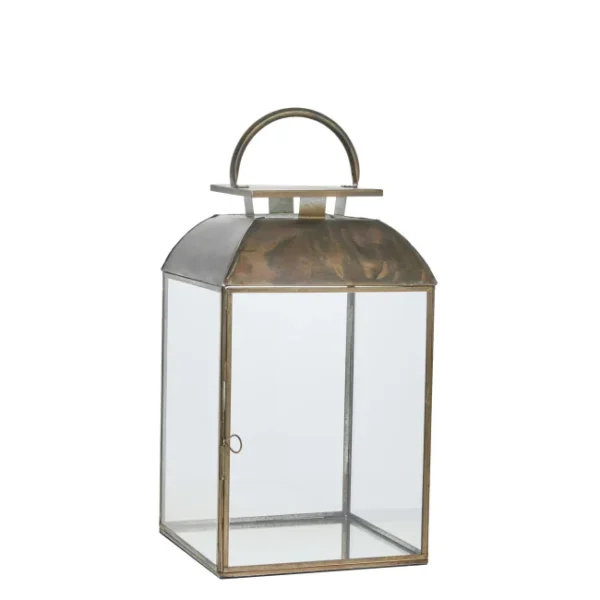 lanterna Sigrid 21x21xh 42cm, antik zlatna