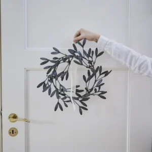 vijenac Mistlia, fi40cm, metalni, antik sivi - Slika 2