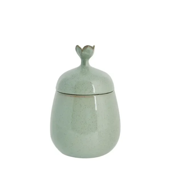 doza Helina s poklopcem, h22cm, mint zelena