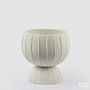 tegla Bombato na postolju, h35xd35cm, bijela