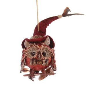 sovica, ukras za bor, bordo crvena