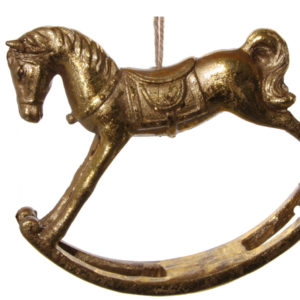 ukras za bor konjić, 12cm, zlatni