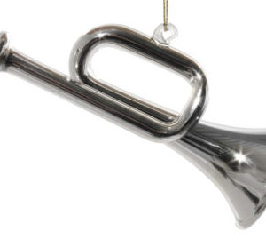 ukras trubica, 12cm, srebrna