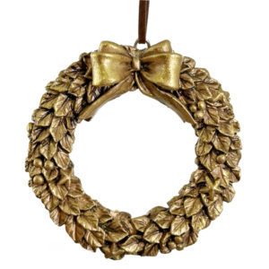 ukras vjenčić, 8cm, zlatni