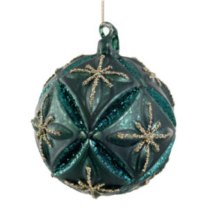 kugl Floral, 10cm, zelena