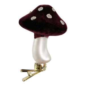 gljive 9cm, bordo velvet/ staklo