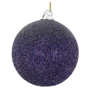 kugl Beaded 12cm, ljubič/plava, staklo