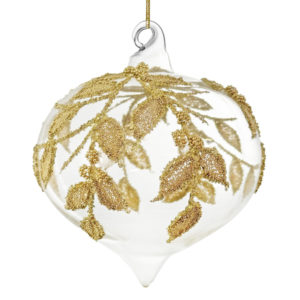 kugl Clear lukov sa zlatnim listićima/, 10cm