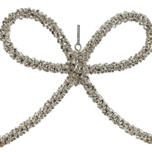 ukras za bor Mašna-kristalići, 14cm, trsp/sreb